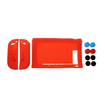 JingChengDa silikonska zaštitna torbica + poklopac set za Nintendo Switch Console + NS Joy-Con Controller Противоизносная soft umivaonik poklopac 2