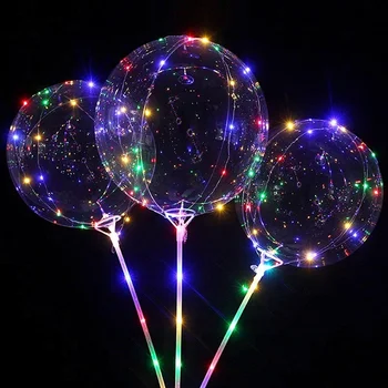 5 compl. 10/18/24/36 inčni prozirni mjehur balon svijetleći led svjetla redak prema gore, baloni za vjenčanje Sretan Rođendan isporuke 1