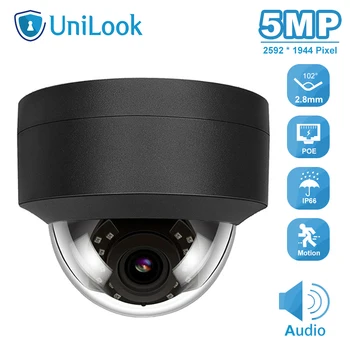 5MP kupole POE IP kamera ugrađeni mikrofon vanjska sigurnost IR 30m H. 265 Hikvision je kompatibilan CCTV video nadzor ONVIF 1