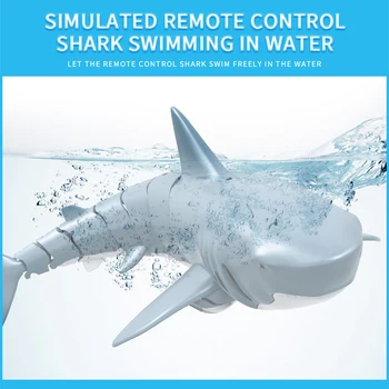 Blue 2.4 G 4-way Waterproof Remote Control Shark RC Toys Air Swimming Fish Toy može se kretati naprijed i nazad lijevo i desno 2