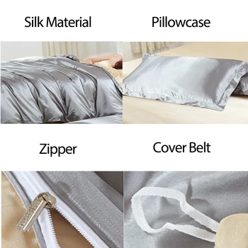Vruće! čist saten svile posteljinu domaće tekstilne King size bed set posteljina deka stana list jastučnice na veliko 1