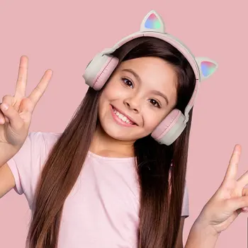 Slatka Mačka Uho Slušalice Bežične Slušalice Slušalice 5.0 Bas Sklopivi Stereo Slušalice Gaming Slušalice Za Mobilni Telefon 2