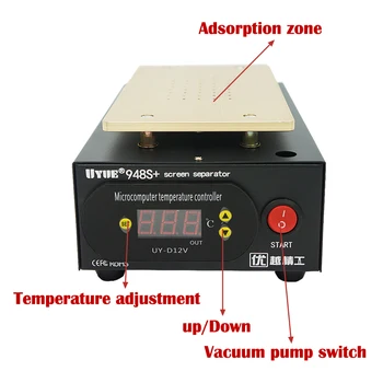 UYUE 948S+ ugrađena pumpa вакуумное staklo LCD zaslon osjetljiv na dodir separator stroj Max 7-inčni telefon rastavljati alat za popravak 2