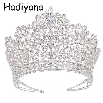Hadiyana Princess Luxury Jewelry tiaras i kruna оголовье nova ljubav vjenčanje velike vjenčanje pribor za kosu Kruna za žene HG6010 1