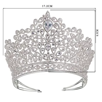Hadiyana Princess Luxury Jewelry tiaras i kruna оголовье nova ljubav vjenčanje velike vjenčanje pribor za kosu Kruna za žene HG6010 2