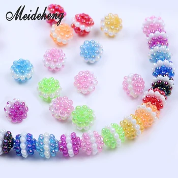 11 mm prozirni akril AB šarene perle nastavaka za izradu nakita Bayberry Ball Child Bracelet Design Collocation Material