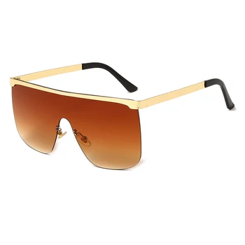 Trendy sunčane naočale rimless nove žene muškarci ogroman metalni sunčane naočale luksuzni četvrtaste naočale Oculos UV400 nijanse gafas de sol 1
