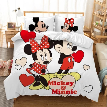 Disney ' S Mickey Mouse Komplet Posteljinu Lijep Par Queen King Size Bed Set Djeca Dječaci Djevojčice Deka Deka Setovi Jastučnicu 2