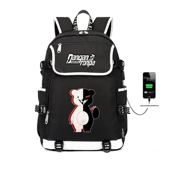 Japan anime Danganronpa ruksak USB punjenje ruksak gay školske torbe žene muškarci putovanja laptop ramena Mochilas 1