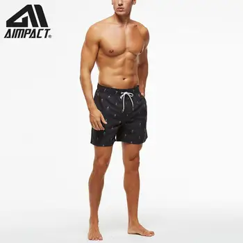 AIMPACT gospodo društvene kratke hlače topljenje быстросохнущие plaža kratke hlače ananas muška plaža odjeća surfanje trčanje plivanje Hybird AM2218