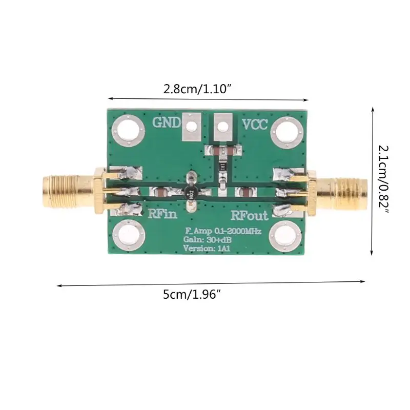 0,1-2000 Mhz-2 Ghz RF širokopojasni малошумящий pojačalo LNA širokopojasni modul pojačanje 30db Slika 1
