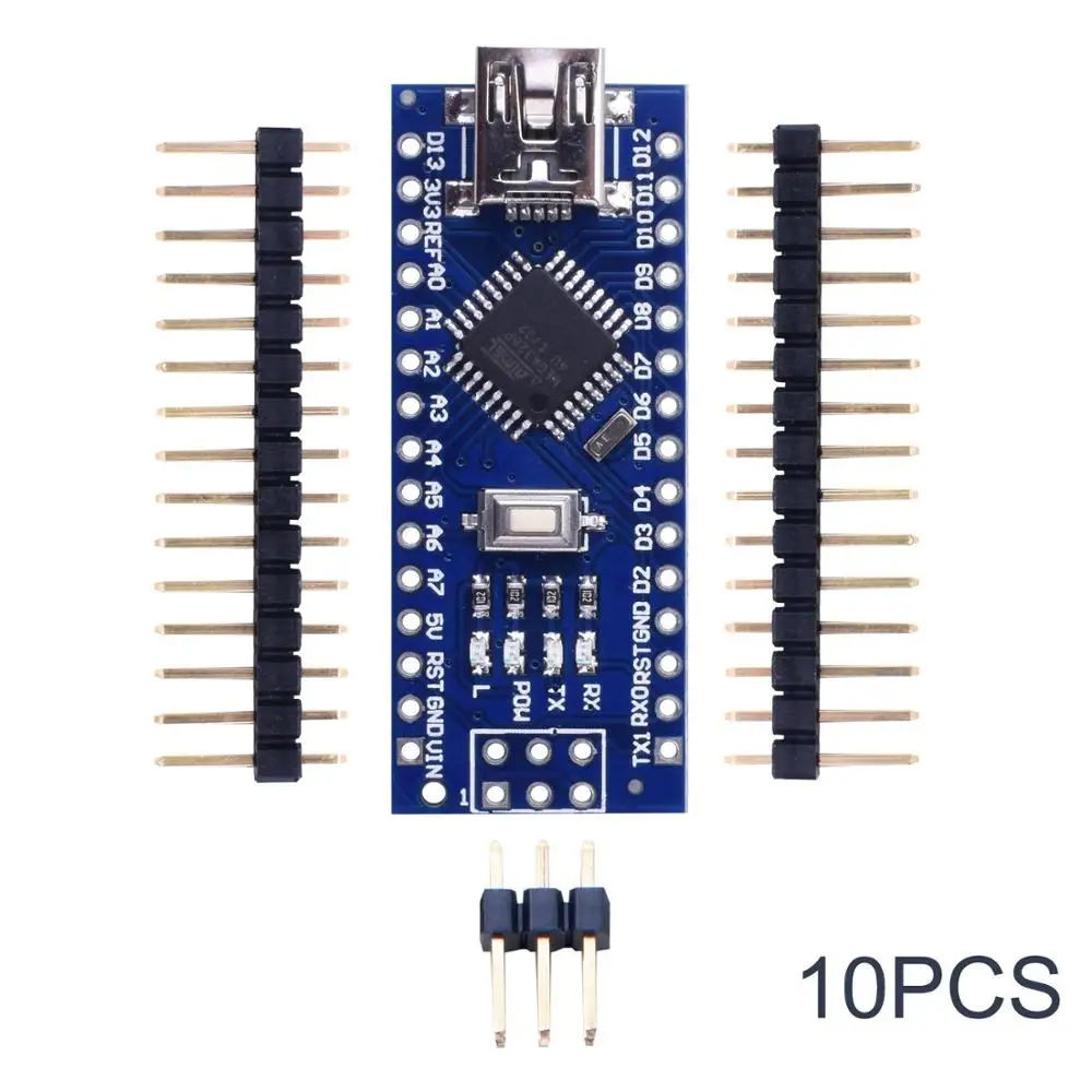 10шт Mini Nano V3.0 Atmega328p 5v 16m Micro Controller Board-modul za Arduino Slika 3
