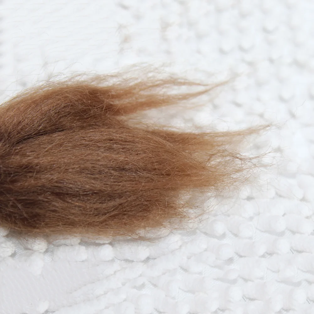 15 cm Reborn Doll Hair lutka pribor izravno soft moher za Reborn Baby Doll svijetlo smeđa boja kose 6 inča 13 g Slika 4