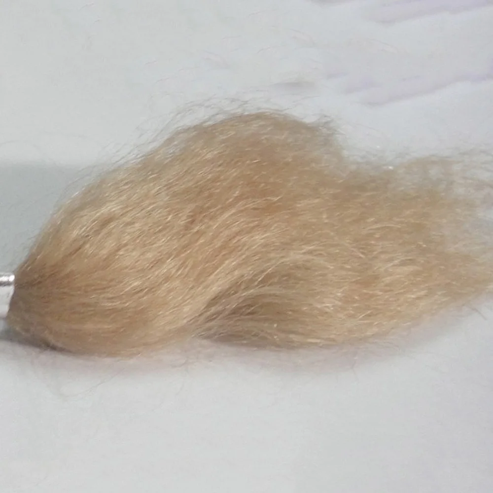 15 cm Reborn Doll Hair lutka pribor izravno soft moher za Reborn Baby Doll svijetlo smeđa boja kose 6 inča 13 g Slika 5