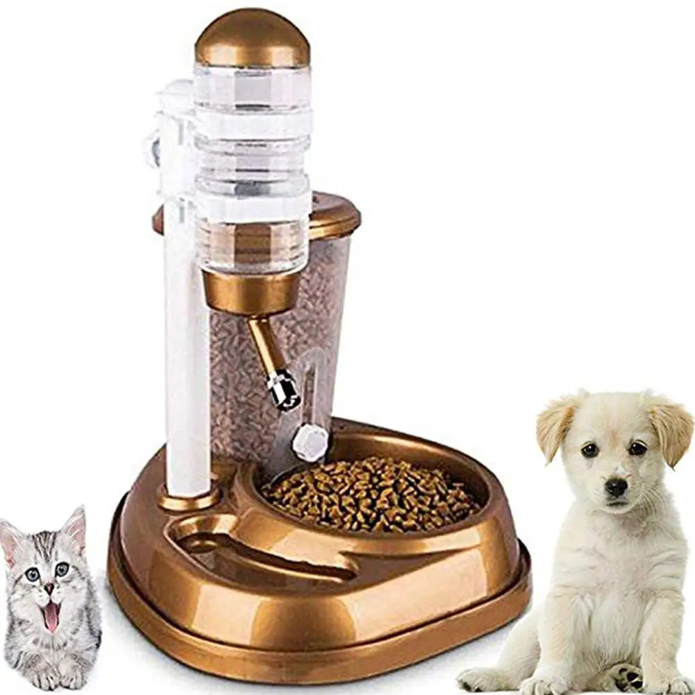 2 u 1 Pet Cat Dog Automatic Feeder with Large Capacity Water Fountain Food Bowls and Water Bottle Dispenser for Dog Mačka Zec Slika 3