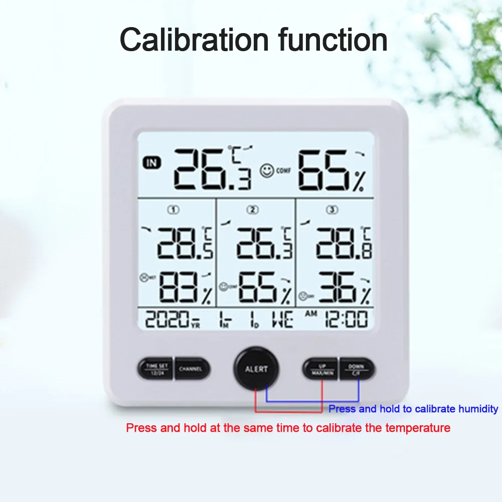 2 U 1 Unutarnji Vanjski Bežični Svjetla Office Home Monitor Temperature Spavaća Soba Višenamjenski Digitalni Termometar Hygrometer Slika 3