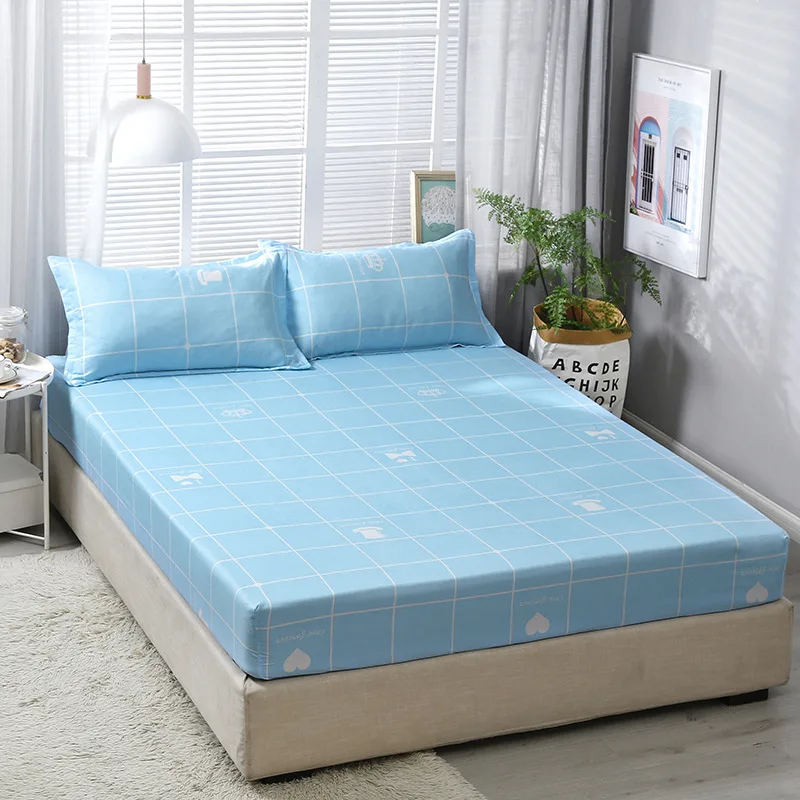 200x220cm Heart-Shape Printed Fitted Sheet poliester materijal kvalitetan Elastična traka krevetu jastučnicu za punu veličinu Slika 1