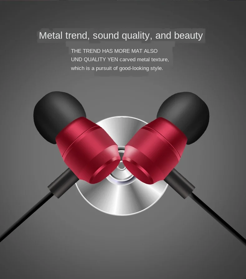 2020 novi 3,5 mm u uhu stereo slušalice metal Sport bas slušalice doček glazbena slušalice Slika 2