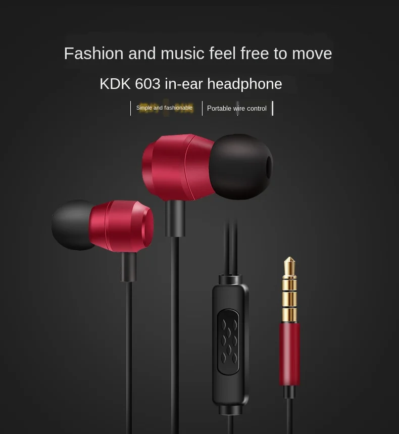 2020 novi 3,5 mm u uhu stereo slušalice metal Sport bas slušalice doček glazbena slušalice Slika 3