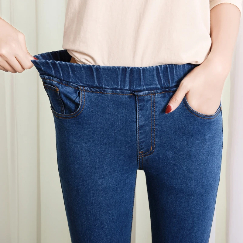 2020 plus size 6XL svakodnevne ženske traperice hlače s visokim strukom Traperice za žene visoke elastične uske ženske hlače seksi tanki traper hlače Slika 1