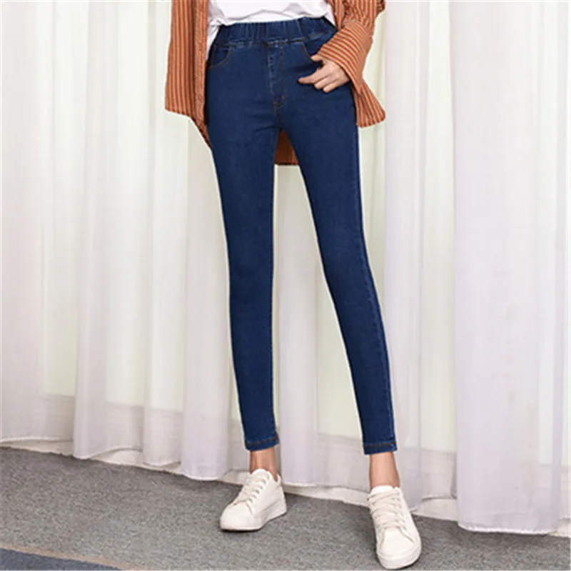 2020 plus size 6XL svakodnevne ženske traperice hlače s visokim strukom Traperice za žene visoke elastične uske ženske hlače seksi tanki traper hlače Slika 3