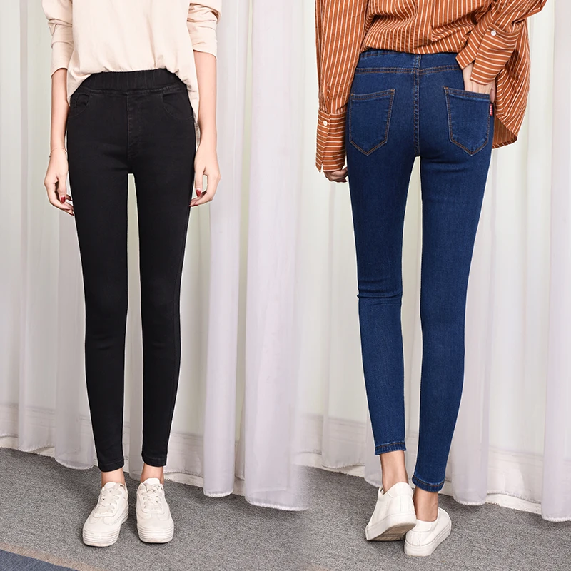 2020 plus size 6XL svakodnevne ženske traperice hlače s visokim strukom Traperice za žene visoke elastične uske ženske hlače seksi tanki traper hlače Slika 4