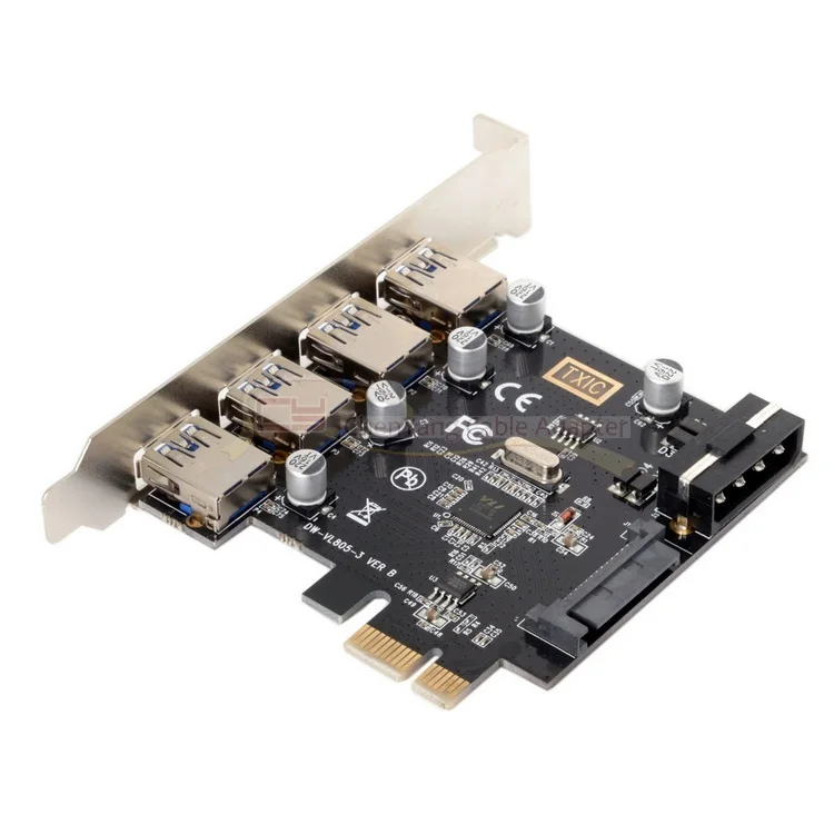4 priključka PCI-E na USB 3.0 hub PCI Express adapter kartice za proširenje 5 Gbit / s i za matične ploče Slika 2