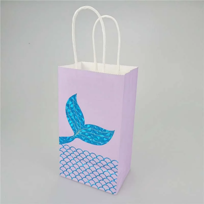 5pcs rep sirene papirnate vrećice Kraft paper bag poklon torba vjenčanje dječji tuš vrećicu bombona Sirena rođendan dekor suveniri isporuke Slika 3