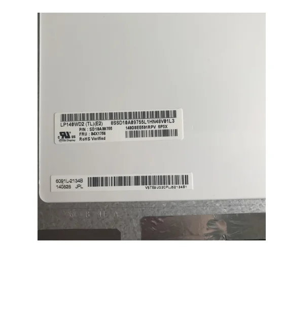 Besplatna dostava novi originalni 14-inčni laptop Tanak led ekran za Lenovo Thinkpad X1 Carbon 1st Gen Panel LP140WD2-TLE2 FRU 04X1756 Slika 1