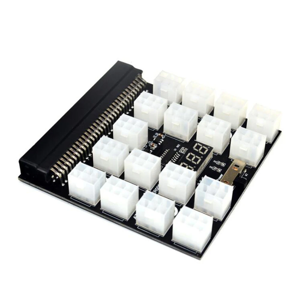 CHIPAL Power Module Breakout Board Kits with 12pcs 17pcs 6Pin to 6+2 8Pin Power Cable for HP 1200W 750W PSU GPU Mining Ethereum Slika 3