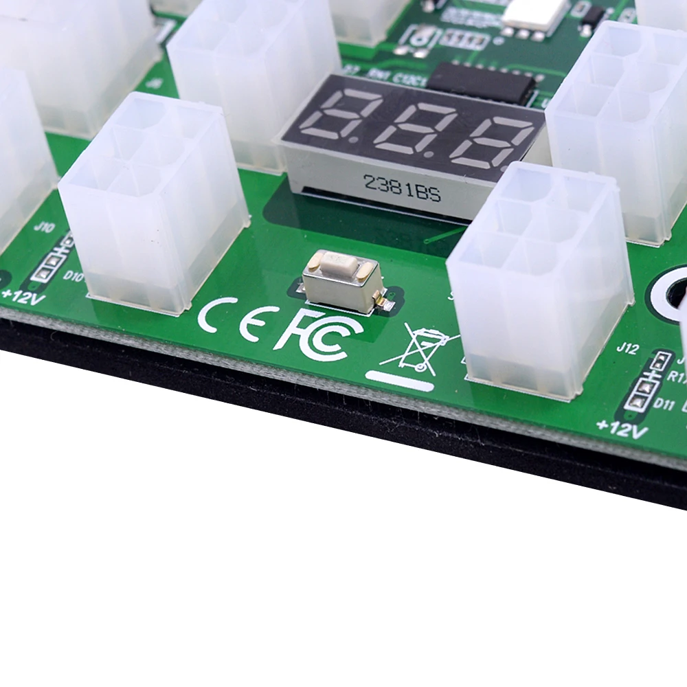 CHIPAL Power Module Breakout Board Kits with 12pcs 17pcs 6Pin to 6+2 8Pin Power Cable for HP 1200W 750W PSU GPU Mining Ethereum Slika 5