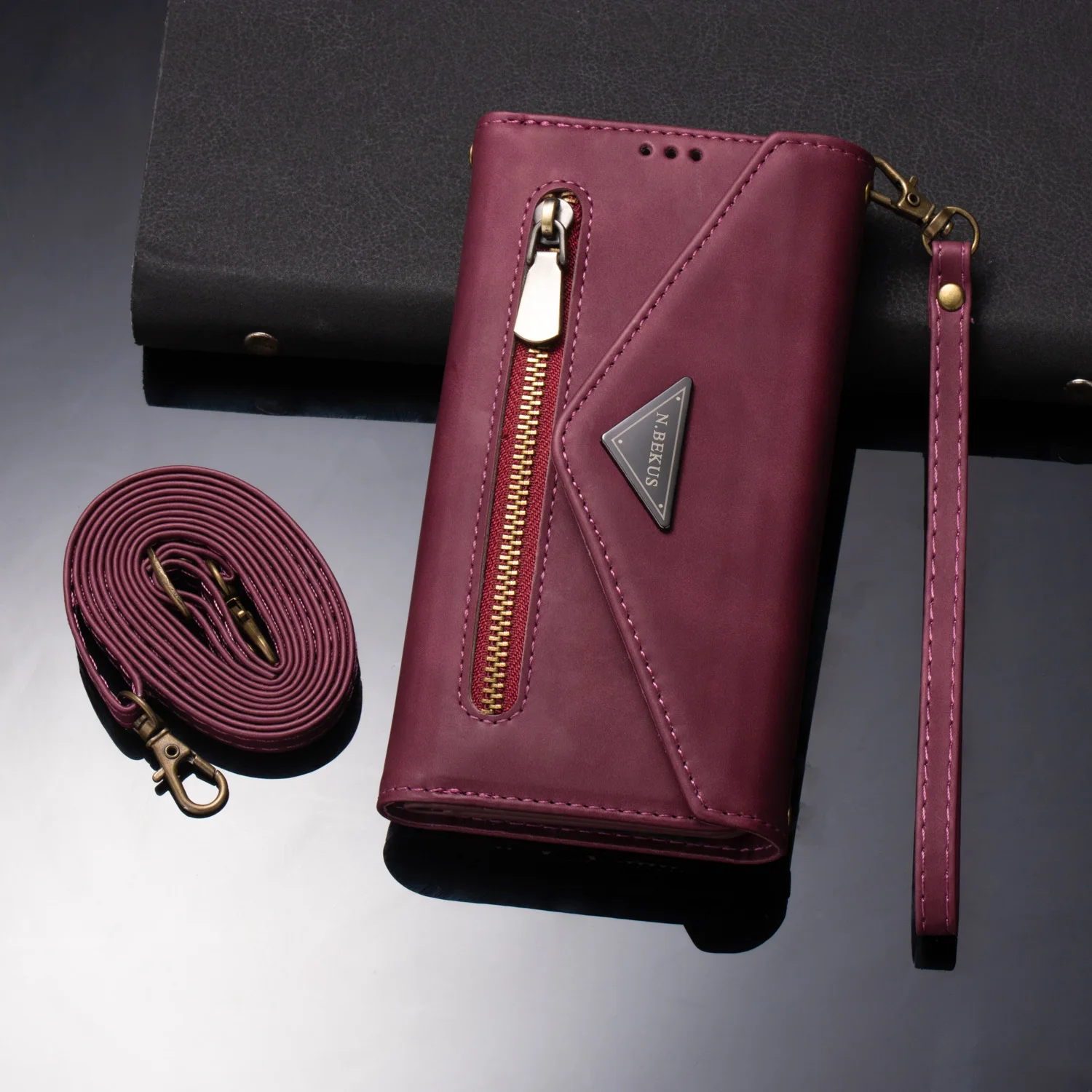 Crossbody kožna torbica za IPhone 12 11 Mini Pro XS Max XR 7 8 6 6s Plus 5G luksuzni novčanik flip kartice stalak torbica za telefon Slika 1