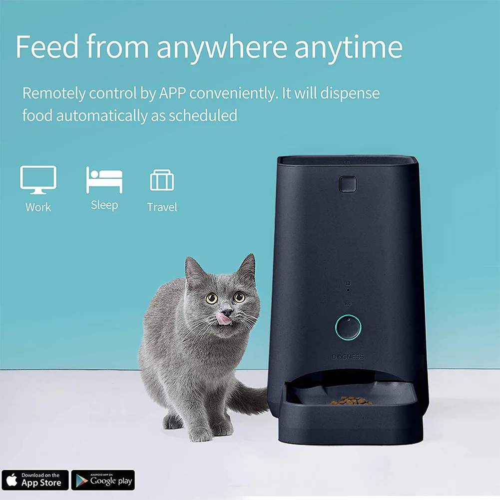 DOGNESS 6L Smart Feed Automatic Mačka Feeder Wi-Fi Pet Feeder for Cat and Small Dog Phone Remote Control Auto Food Dispenser Slika 2