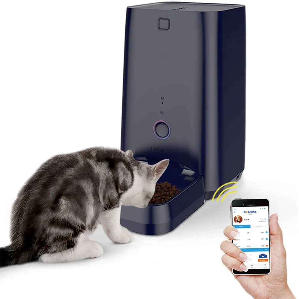 DOGNESS 6L Smart Feed Automatic Mačka Feeder Wi-Fi Pet Feeder for Cat and Small Dog Phone Remote Control Auto Food Dispenser Slika 5