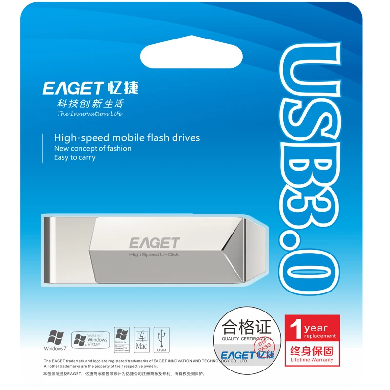 EAGET F70 USB Flash Drive, 64GB Waterproof Metal Pendrive USB Memory Stick 32 GB Pen Drive Real Kapacitet 16GB USB Flash disk U Slika 3