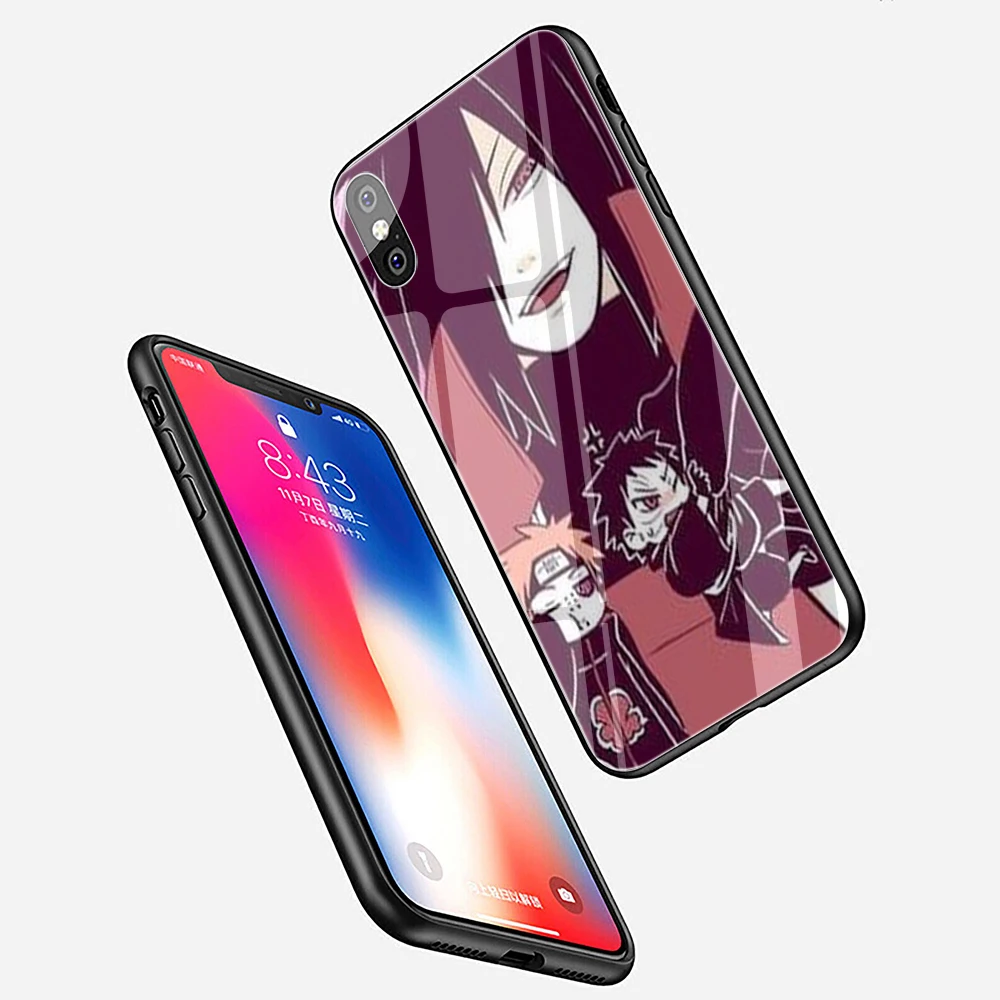EWAU Madara Uchiha Naruto kaljeno staklo torbica za telefon iphone SE 2020 5 5s SE 6 6s 7 8 plus X XS XR 11 pro Max Slika 1