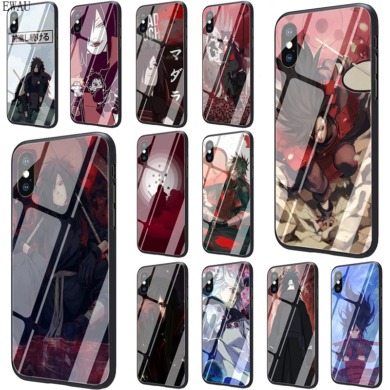 EWAU Madara Uchiha Naruto kaljeno staklo torbica za telefon iphone SE 2020 5 5s SE 6 6s 7 8 plus X XS XR 11 pro Max Slika 5