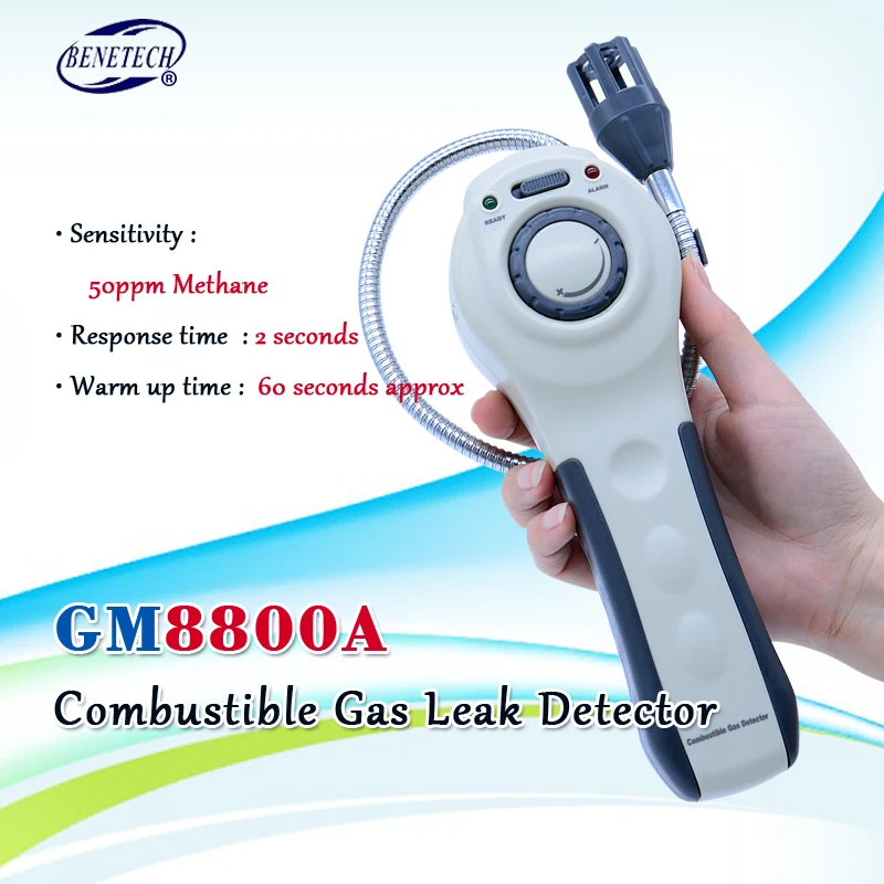 GM8800A Prijenosni ručni detektor curenja na tekući plin metan propan plin tester metar alarmni sustav LNG LPG detektor Slika 1