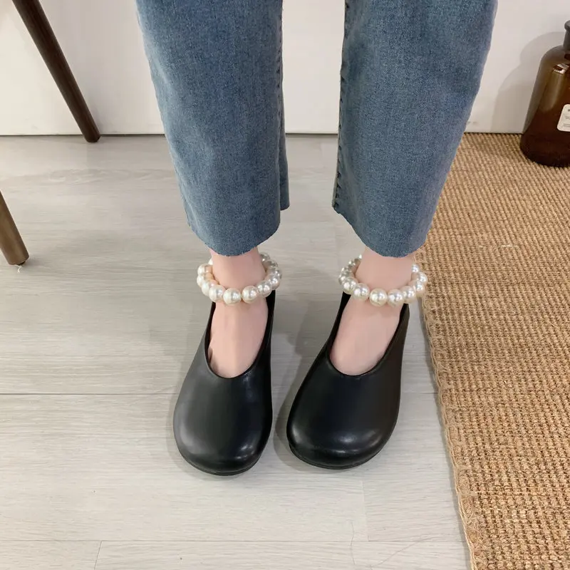 Harajuku lolita shoes japanski skolska uniforma vintage cipele žene i djevojke Lolita cosplay slatka cipele biseri Slika 4