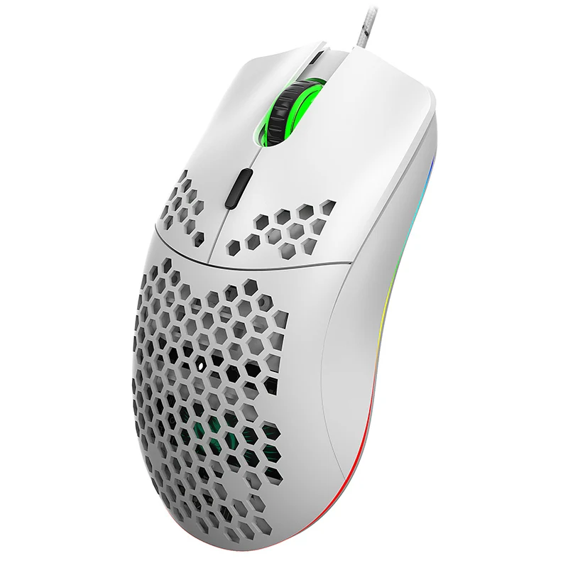 HXSJ J900 USB Wired Gaming Mouse RGB Gamer Mouses with Six Adjustable DPI Saće Hollow ergonomski dizajn Slika 5