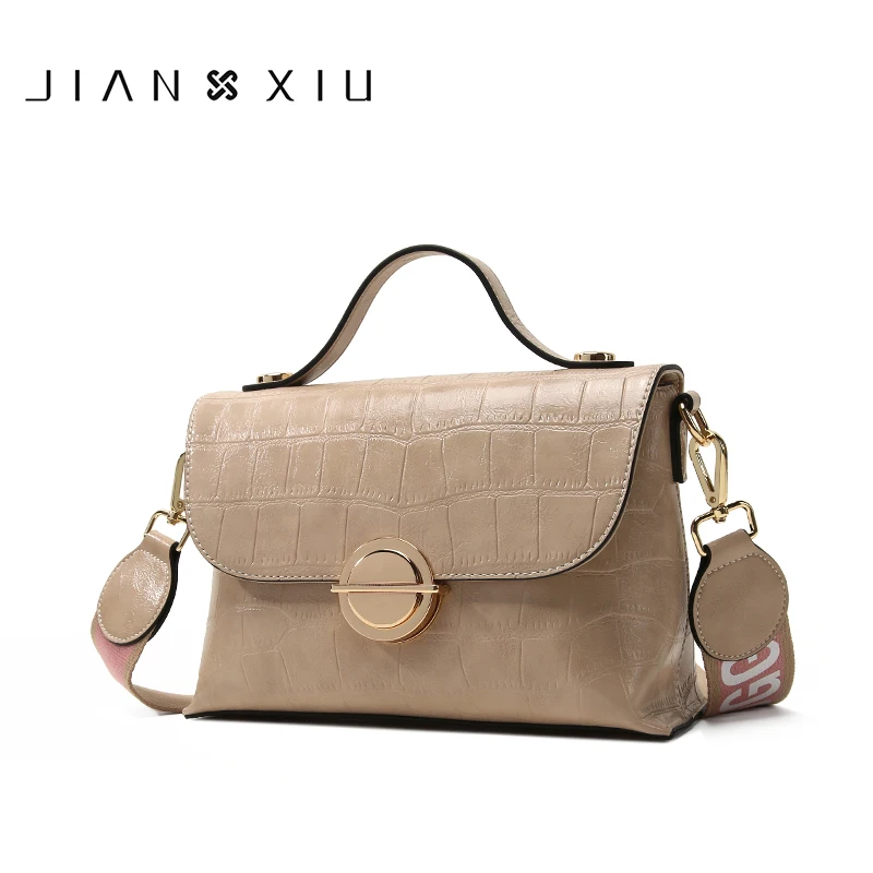 JIANXIU Brand Women Crocodile Pattern torba soft umjetna koža ženski TOP-ručka torba moda torba na rame 2020 veliki kapacitet Tote Slika 3