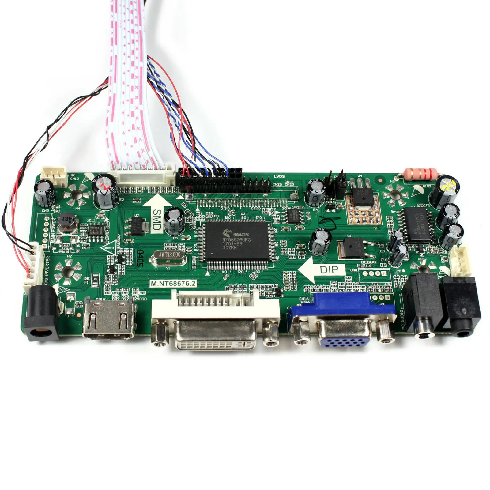 M. NT68676 kit naknade upravljačkog programa za B173RW01 V3 B173RW01 V4 B173RW01 V5 HDMI+DVI+VGA LCD LED screen Board Controller Slika 2
