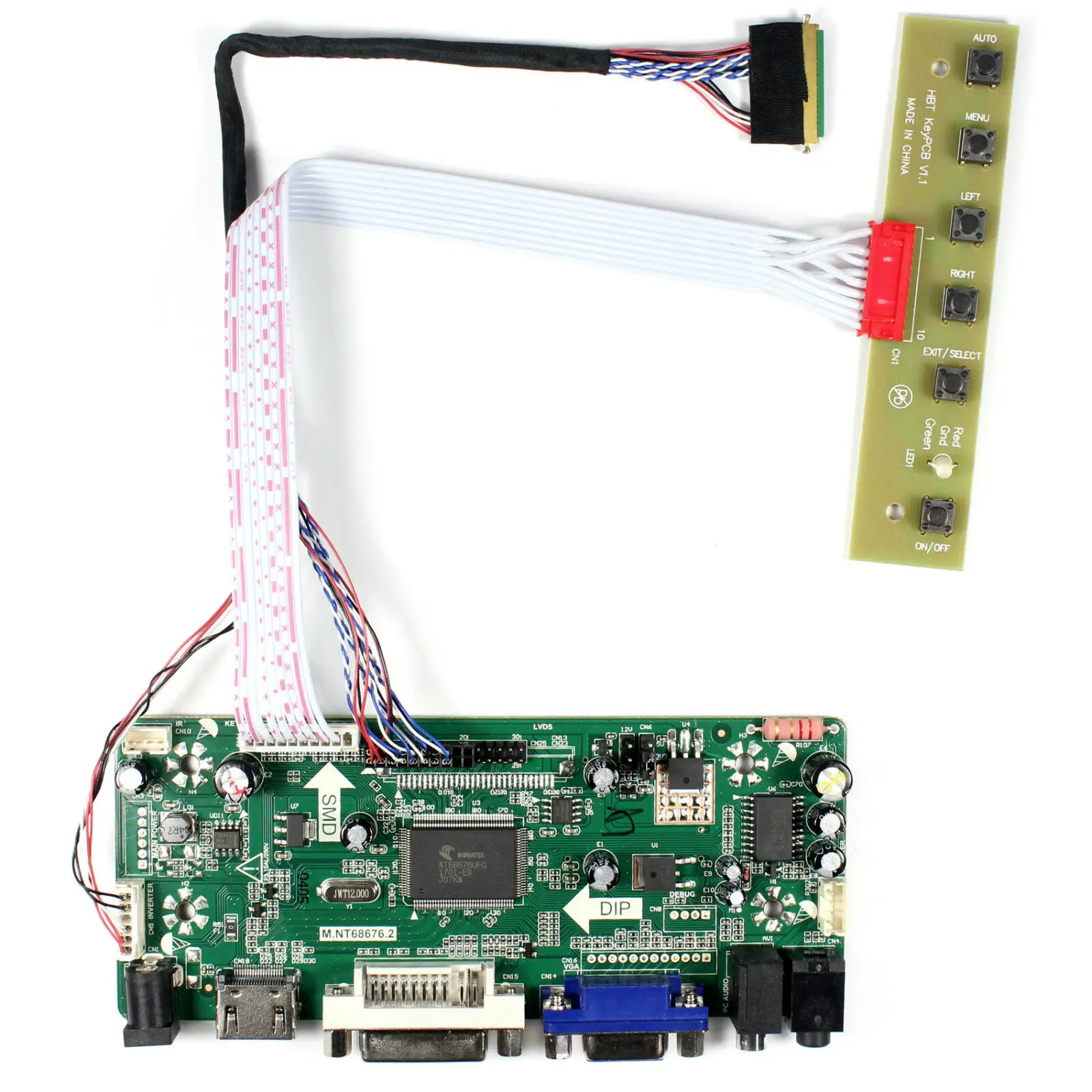 M. NT68676 kit naknade upravljačkog programa za B173RW01 V3 B173RW01 V4 B173RW01 V5 HDMI+DVI+VGA LCD LED screen Board Controller Slika 3