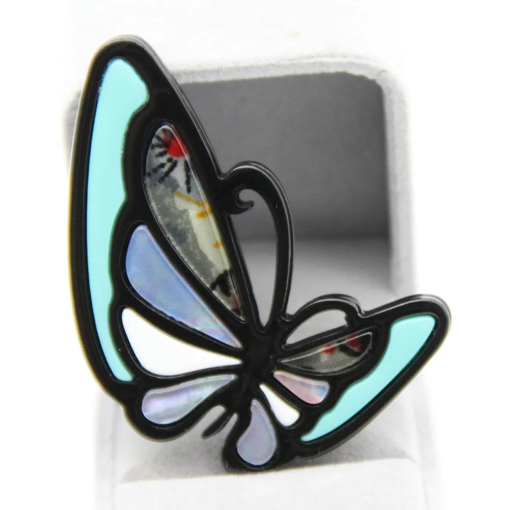 Moda akril broševi leptir igle za žene stare insekti broš veliki rever pin djecu božićne darove nakit pribor Slika 1