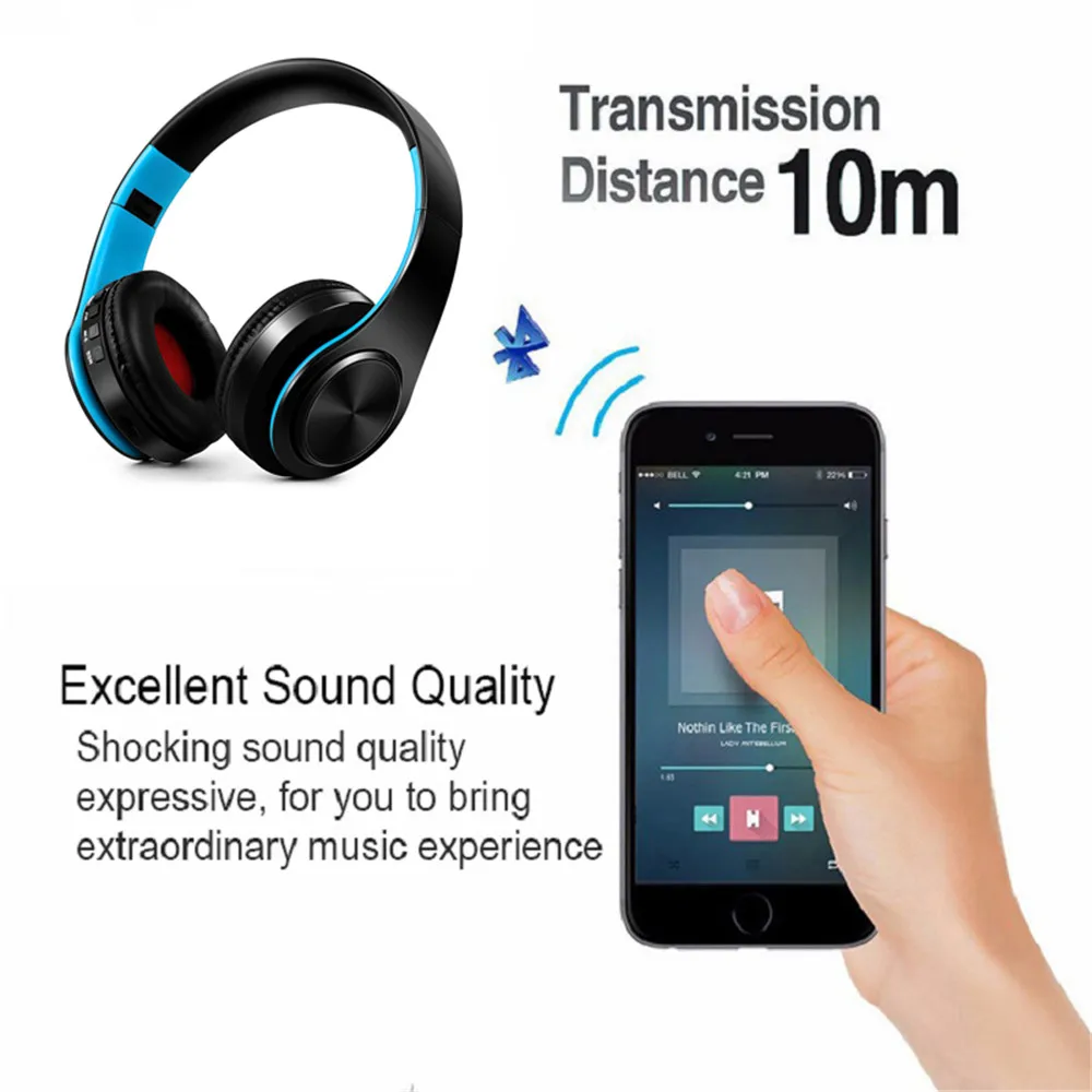 Nove prijenosne bežične slušalice Bluetooth slušalice /slušalice sklopivi stereo audio Mp3 podesive slušalice s mikrofonom za glazbu Slika 5