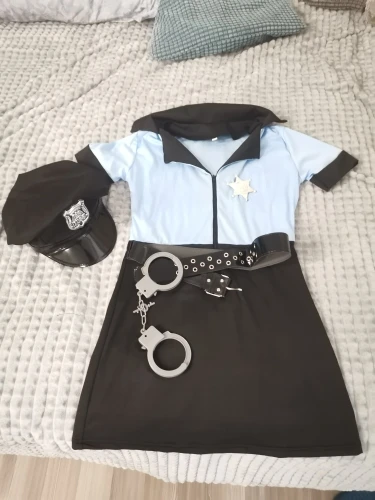 Odrasla Seksi Policajka Odijelo Prometna Policija Uniforma Halloween Žene-Policajci Cosplay Neobične Haljine Slika 1