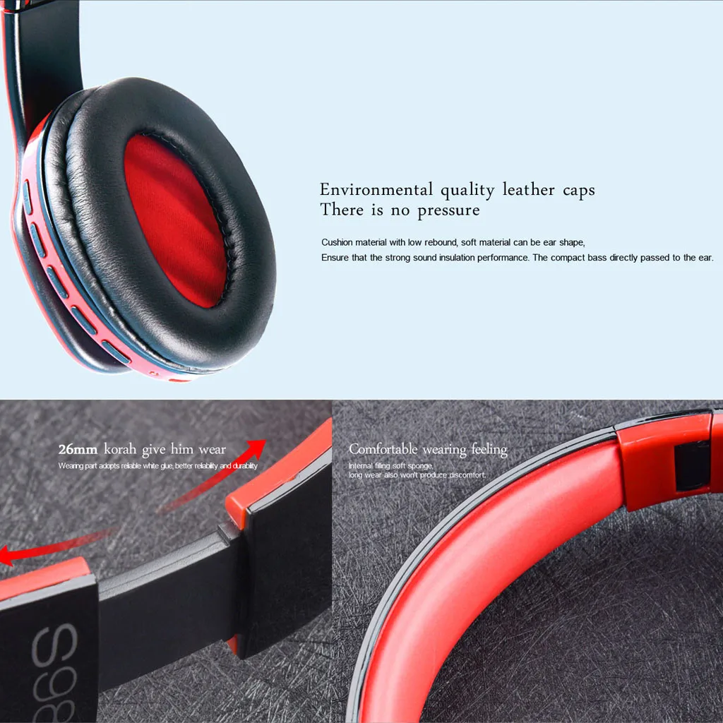 OVLENG S98 sklopivi bežične slušalice Bluetooth slušalice na uho gaming slušalice s mikrofonom za telefone računalo 903#2 Slika 1