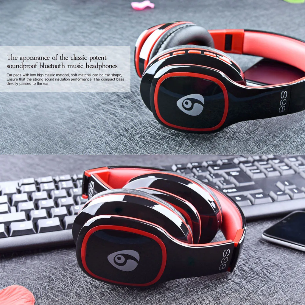 OVLENG S98 sklopivi bežične slušalice Bluetooth slušalice na uho gaming slušalice s mikrofonom za telefone računalo 903#2 Slika 4
