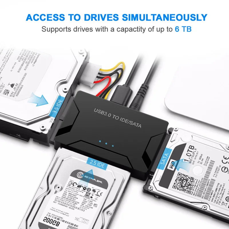 SATA to IDE USB Adapter 5GBPS High Speed USB 3.0, Sata 3 kabel za 2.5 3.5 hard disk HDD SSD pretvarač IDE to SATA adapter Slika 5