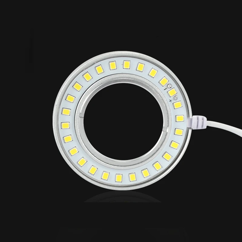 SAYTL Microscope LED Ring Light Illuminator lampa sa objektivno zaštitnu leću za industrijsku izvor svjetla kamere mikroskopom Slika 5